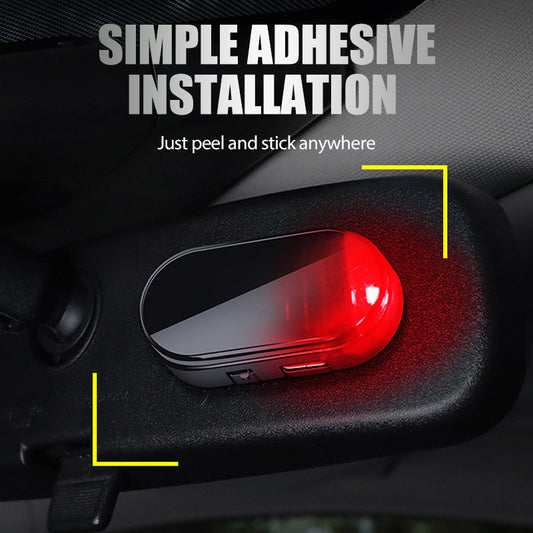 🔥LAST DAY SALE ONLY!! ✨BUY 1 GET 1 FREE!!!🔥Solar Car Anti-Theft Light – solar + USB charged, auto-flashes at night.  🛡️💡