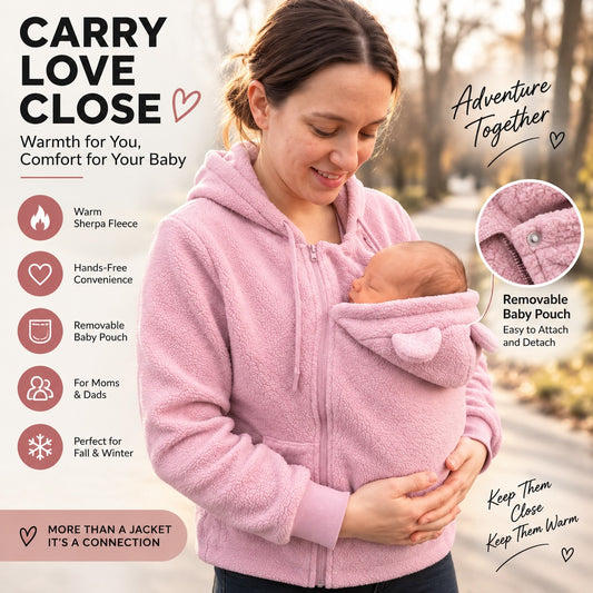 🔥 HOT SALE 💗 Cozy Babywearing Fleece Hoodie