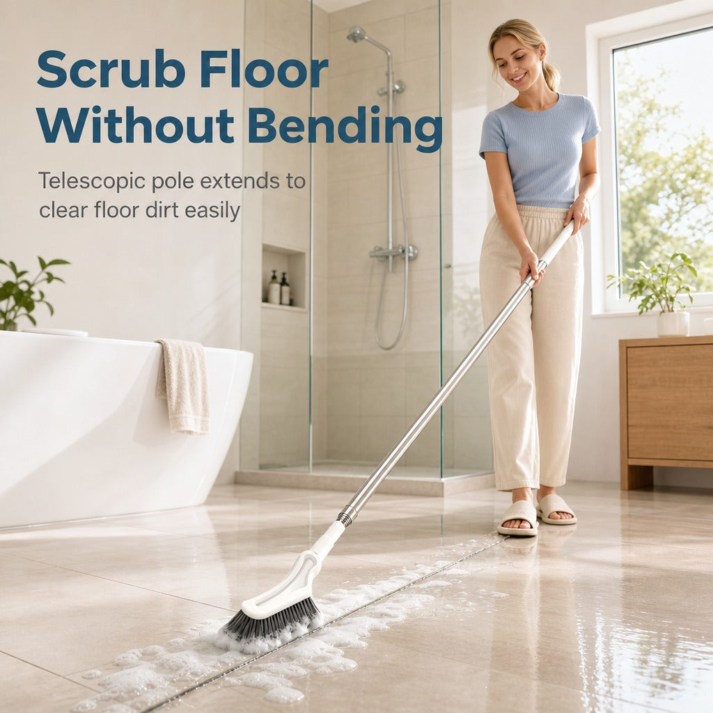 📢📢 Buy 1 Get 1 Free for the first 50 customers! ⏰ Multifunctional Extendable Long-Handle Floor Brush