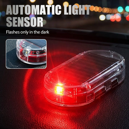 🔥LAST DAY SALE ONLY!! ✨BUY 1 GET 1 FREE!!!🔥Solar Car Anti-Theft Light – solar + USB charged, auto-flashes at night.  🛡️💡