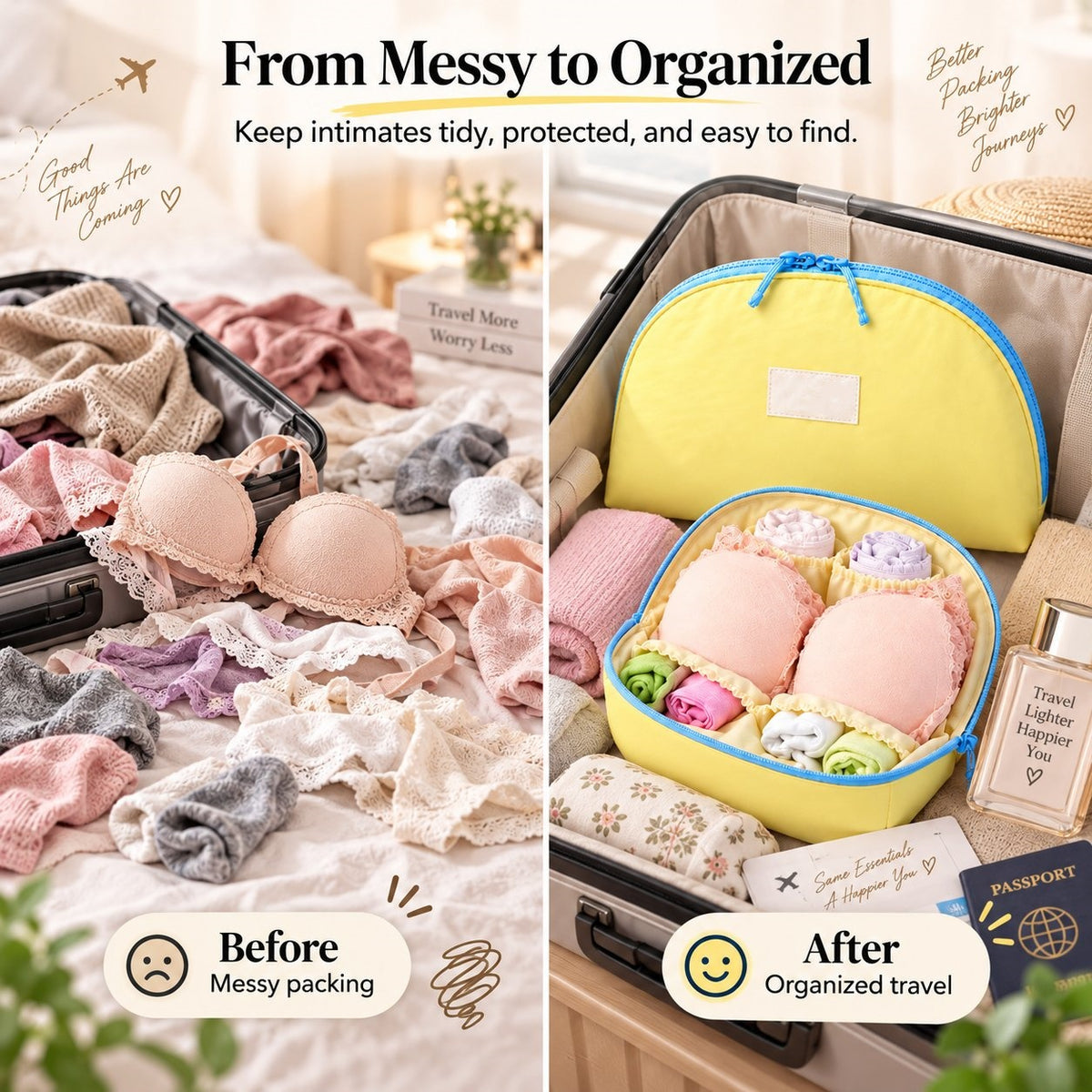 🔥LAST DAY SALE 49% OFF✨🧳 3-in-1 Travel Underwear Storage Bag