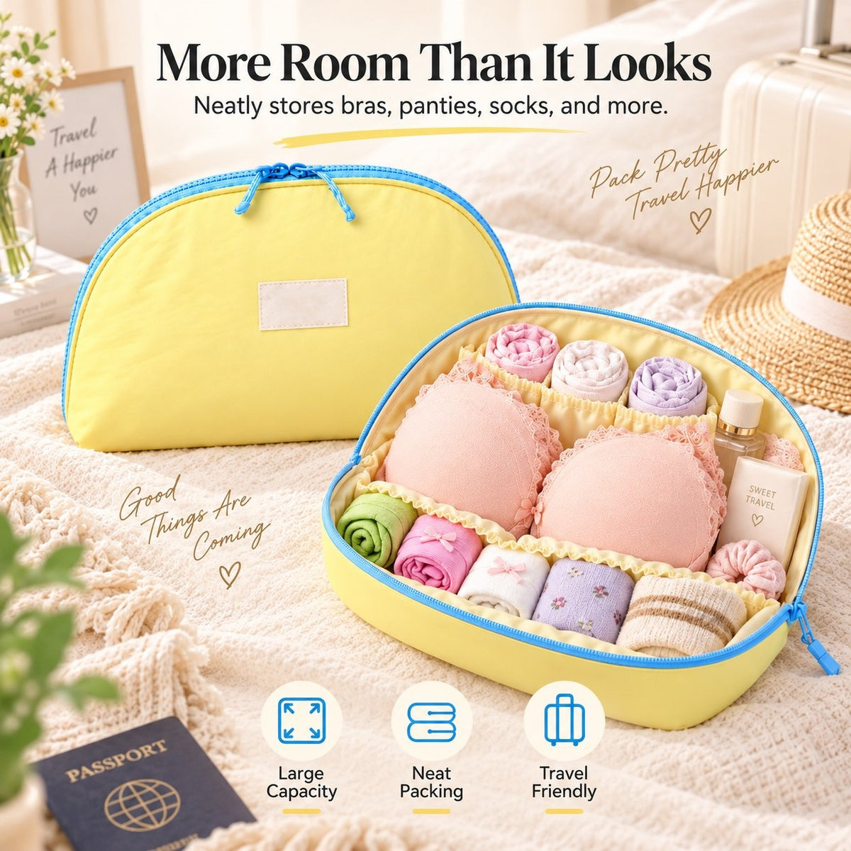 🔥LAST DAY SALE 49% OFF✨🧳 3-in-1 Travel Underwear Storage Bag
