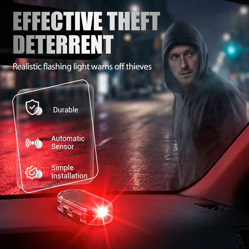 🔥LAST DAY SALE ONLY!! ✨BUY 1 GET 1 FREE!!!🔥Solar Car Anti-Theft Light – solar + USB charged, auto-flashes at night.  🛡️💡