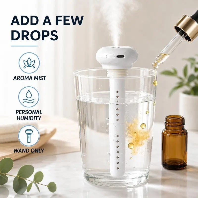 🔥LAST DAY SALE 49% OFF💧✨ Mini Travel Humidifier – Turn a Water Bottle Into a Personal Humidifier